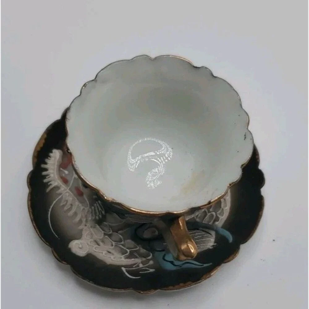 VINTAGE 1950'S MINIATURE DRAGONWARE CUP AND SAUCER SET